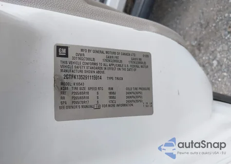 2009 GMC Sierra 1500 Hybrid 3Ha from USA, damaged, VIN 2GTFK135291115914